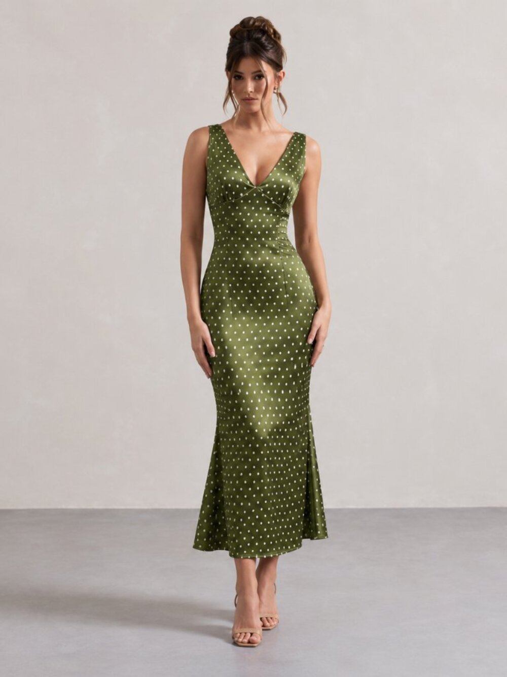 Andreas Oriano Gioia Dress Olive Green